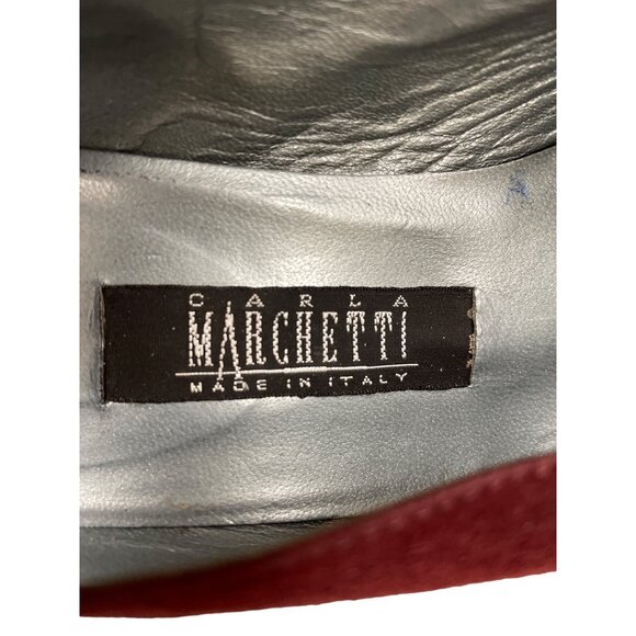 Carla Marchetti Italian Womens Burgundy Leather Shoes Size 6 36.5 SKU 1455 - Picture 3 of 5